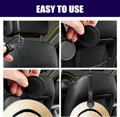 Cowboy Hat Holder for Truck, Magnetic Leather Cowboy Hat Rack for Truck and Car Headrest, Vehicle Organizer for SUV Pickup