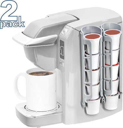 STORAGENIE Coffee Pod Holder Side Mount K Cup Pods Dispenser compatible with Keurig Coffee Makers, Perfect for Small Counters
