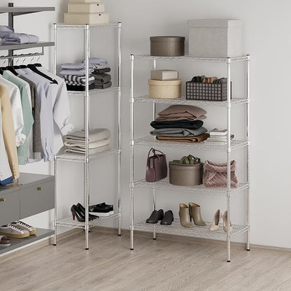 18" Deep x 36" Wide x 64" Height Wire Shelving Kit | 5-Tier | NSF Commercial Storage Rack Unit