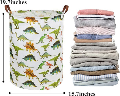 Dinosaur Kids Laundry Hamper Baby Laundry Basket Cute Kids Hamper Toy Storage Bin Boys Hamper and Girls Dinosaur Room Decor(Toy Dinosaur)