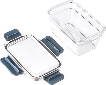 Amazon Basics Tritan Plastic Food Storage Containers with Airtight Locking Lids, 11 Containers, Clear, 22-Piece Set