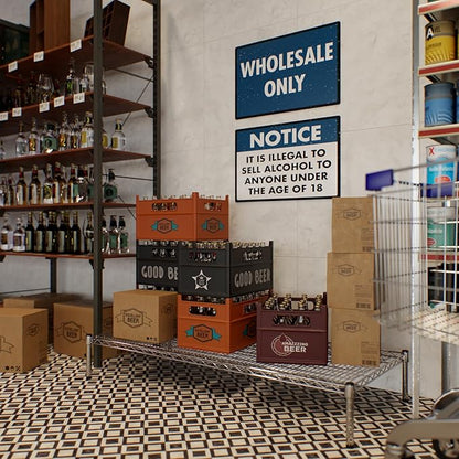 24" Deep x 54" Wide x 8" Height Wire Shelving Kit | 1-Tier | NSF Commercial Storage Rack Unit