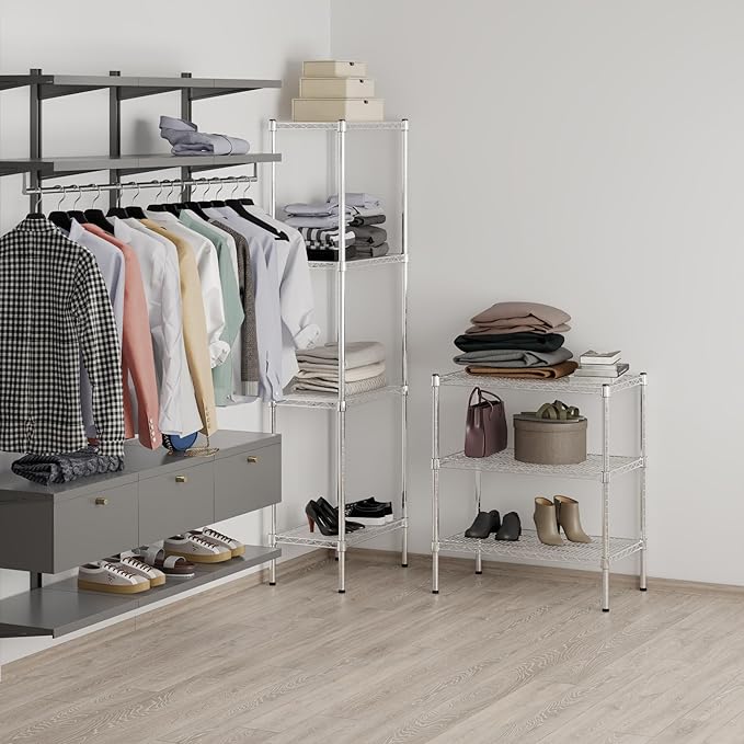 18" Deep x 30" Wide x 34" Height Wire Shelving Kit | 3-Tier | NSF Commercial Storage Rack Unit