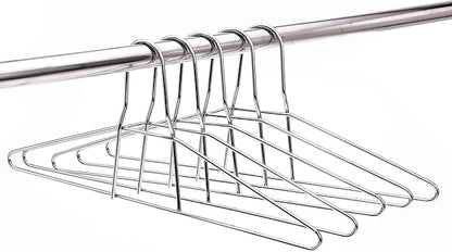 Quality Hangers Metal Hangers – Heavy Duty Hangers – Anti Theft Wire Hangers Suitable for Suits Coat Jacket – Hangers for Shuls Gyms Retail Stores Hotels – Can Carry Up to 200LBs (Chrome, 30 Pack)