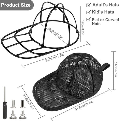 MAGTSMEI Hat Washer Cage for Washing Machine, Hat Washer Cage，Baseball Cap Washing Cage,Cleaning and Protecting Hats in Dishwasher