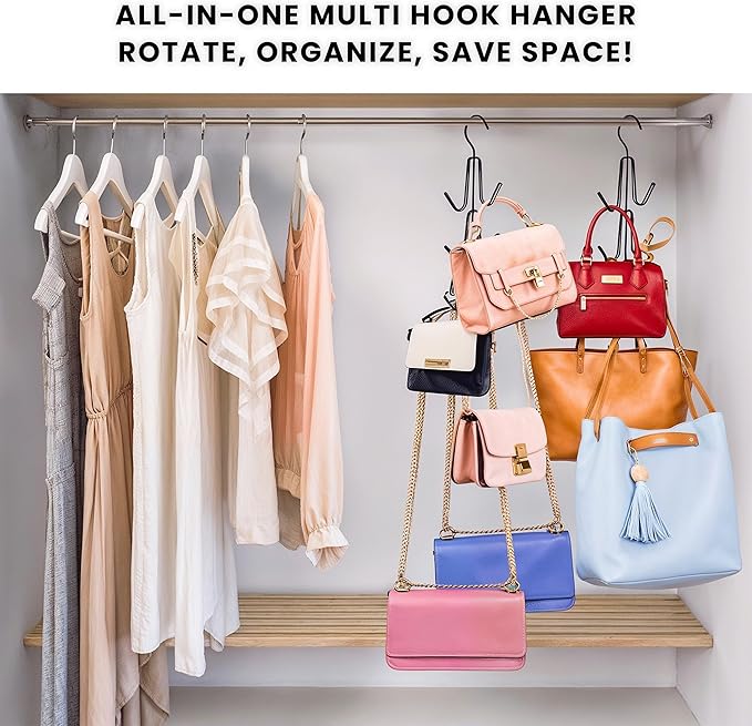 Cap Hanger Organizer | Multipurpose Purse Hanger Closet, Toy Organizers and Storage for Closets & Hat Hangers for Closet | Black Metal Closet Organizer Baseball Cap Holder for Cupboard