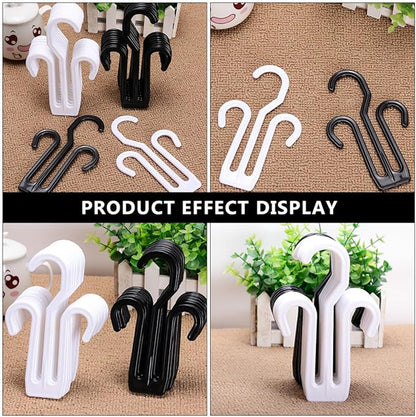 ARTIBETTER 20pcs Black Multifunctional Hanging Shoe Rack Hooks Slipper Drying Holder Organizer for Home Closet Storage