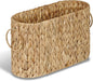 efluky Toilet Paper Storage Basket, Water Hyacinth Slim Toilet Paper Holder- Holds Up to 9 Mega Rolls, Home Bathroom Decor Organizer