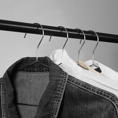 KINJOEK 50 Pack Wire Hangers for Clothes,17.7”Stainless Steel Wire Clothes Hanger 3MM Thick Coat Closet Hangers for Dry and Wet Clothes, Underwear and Trousers