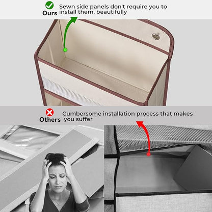WishJazz Over the Door Organizer, 6 Shelf 50 lbs Load door organizer hanging, No Tilt Closet Organizers and Storage for Bathroom, Bedroom Nursery Newborn, Baby Necessities, Kitchen, Craft Storage