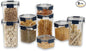 CELLO Stack Lock 9 Pack Airtight Fridge Storage Containers BPA Free for Dry Food, Legumes, Spices (900ml, 450ml + 1300ml) x 3 each, Blue