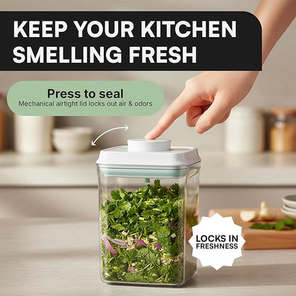 Bop Top Airtight Food Storage Containers with Lid 6 Cups / 50 oz | Kitchen Canister Sets | Air Tight Pantry Container | Pop Top Dry Food Storage Containers for Snacks, Sugar, Flour, Baking, Pasta