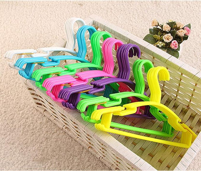 YYaaloa 30pcs Kids Clothes Hangers Baby Clothes Hangers Childrens Plastic Infant Hangers Very Durable Kids Hangers Toddler's Hangers for 1inch Closet Rod (6 colors-30pcs)