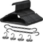 VECELO 50 Pack Plastic Hangers, Space-Saving Clothes Hangers with Shoulder Notches for Straps, Durable Non-Slip Hangers for Closet, Ideal for Shirts, Dresses, Coats, Pants,Suits