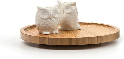 RSVP International Tool Crock Turntable Lazy Susan, Bamboo, 8.25" | Handy in Cabinets or on Counters | Rotating Base with Sturdy Lip | Organize Spices & Small Bottles