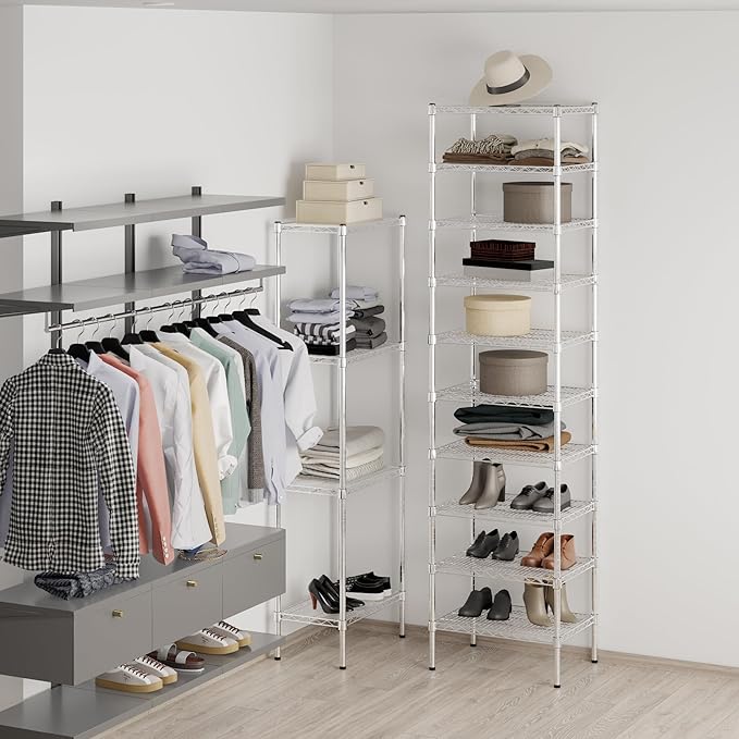 18" Deep x 24" Wide x 96" Height Wire Shelving Kit | 10-Tier | NSF Commercial Storage Rack Unit