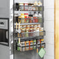 Aufworld Magnetic Spice Rack for Refrigerator, 4 Pack Magnetic Shelf, Fridge Magnet Organizer with Moveable 8 Hooks, Magnetic Fridge Shelf for Kitchen Organization and Storage (4 Pack)