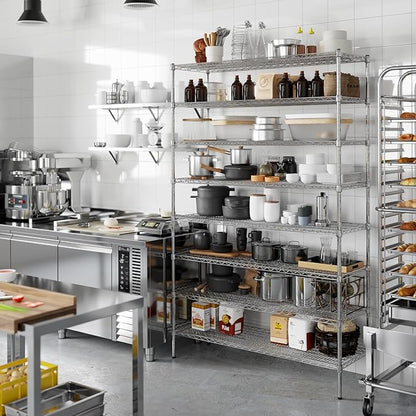 18" Deep x 54" Wide x 86" Height Wire Shelving Kit | 8-Tier | NSF Commercial Storage Rack Unit