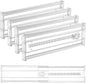 Vtopmart 4 Pack 4" Regular Upgrade Drawer Dividers for Clothes, 12.8"-22.3" Expandable Dresser Drawer Organizer, Clear Plastic Separators for Dresser, Baby Clothing, Underwear, Cosmetic, Toiletries