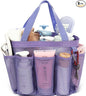 Fammart Mesh Shower Caddy Portable for College Dorm Room Essentials, Odorless Polyester Large Shower Tote Bag with Dual Handles, 8-Pocket Quick-Dry Toiletry Organizer for Travel, Beach, Camping, Gym
