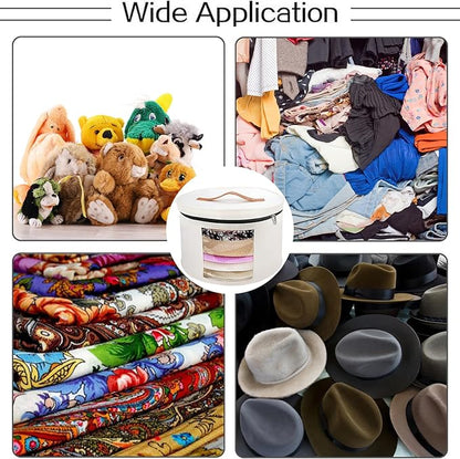 Hat Storage Box,Hat Boxes for Women Storage,Cowboy Hats Holder for Travel,Wide Brims Hat Carrier Case,Stuffed Animal Toy Organizer,Hat Box Closet Organizers and Storage,Hat Boxes for Men