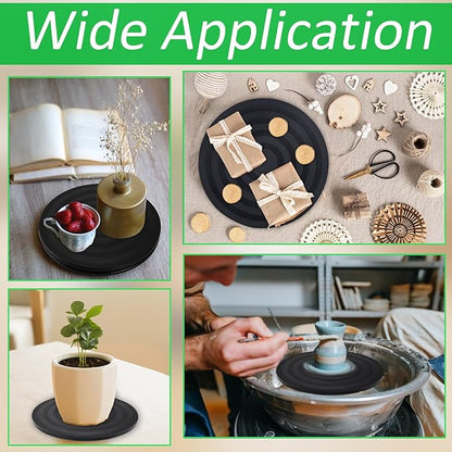 8 inch Turntable Rotating Caster Spinner Non Skid Lazy Susan Heavy Duty 360˚ Rotating Swivel Stand for Model Base/Potted Plants/TV/Monitors/Craft Paintings (1 PCS)