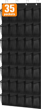 MISSLO 35 Large Pockets Over the Door Shoe Rack for Door Sturdy Oxford Over the Door Shoe Organizer Closet Hanging Shoe Holder Hanger