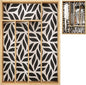 Pristine Bamboo Kitchen Drawer Organizer - Silverware & Utensil Organizer, 5-Slot, Geometric Print