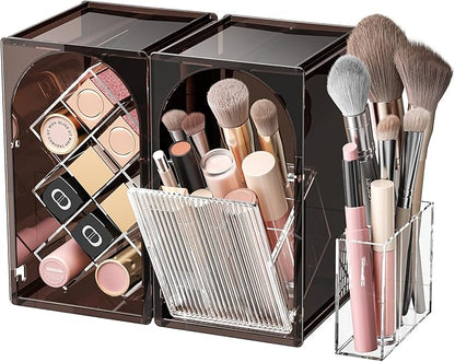 Modular Makeup Organizer, Clear Acrylic Cosmetic Storage Box with Drawer, Vanity Countertop Organizer for Makeup, Skincare and Beauty Accessories – Multiple Styles