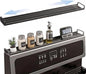 AWOKE Magnetic Over the Stove Shelf, 16" to 30" Extendable Steel Spice Rack for Back of Stove, Above Oven Storage Organizer, Stove Top Shelf for Kitchen Range, Heat Resistant Ledge for Spices & Oils