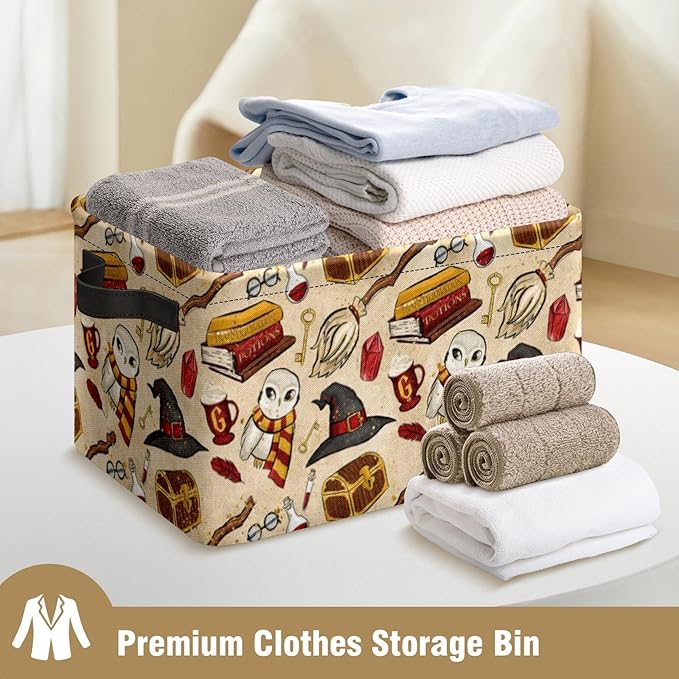 Magic Hat Storage Basket Large Foldable Storage Bin Cube Collapsible Organizer for Pantry Bedroom Decor