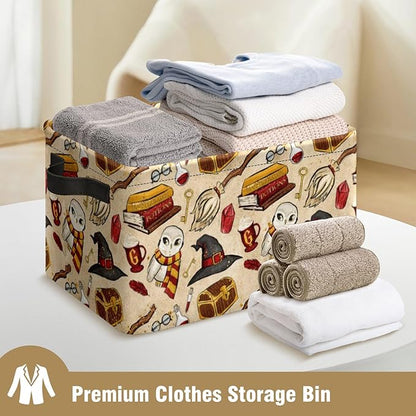 Magic Hat Storage Basket Large Foldable Storage Bin Cube Collapsible Organizer for Pantry Bedroom Decor