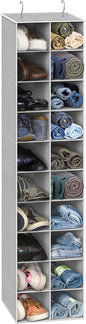 Simple Houseware 20 Section Shelves Hanging Shoes Organizer Holder for Closet, Gray