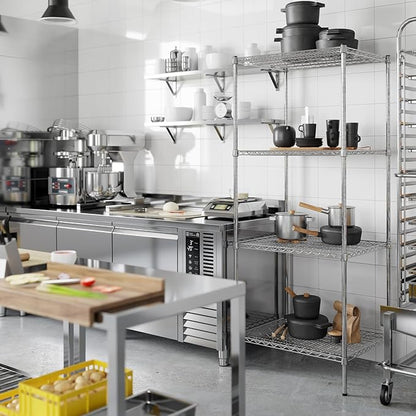 24" Deep x 30" Wide x 74" Height Wire Shelving Kit | 4-Tier | NSF Commercial Storage Rack Unit