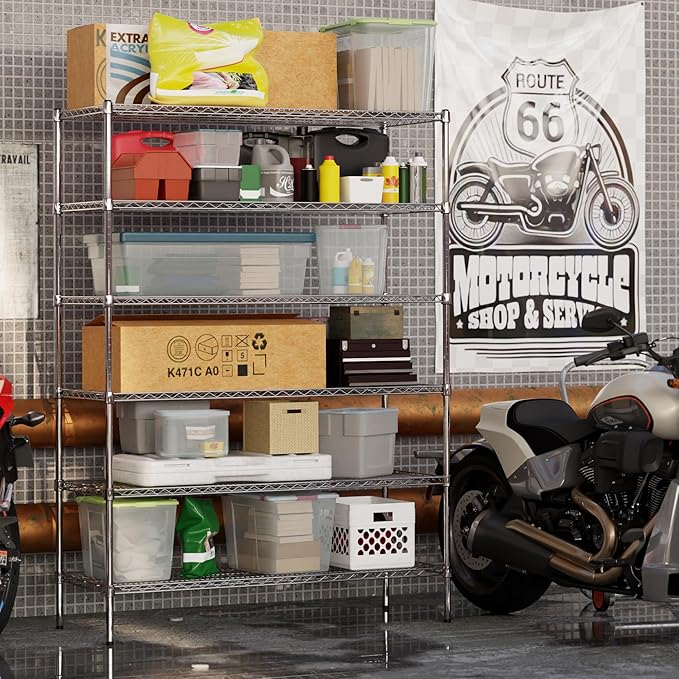 21" Deep x 54" Wide x 74" Height Wire Shelving Kit | 6-Tier | NSF Commercial Storage Rack Unit