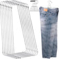 Colingmill 8 Sets Pants Stretcher Wrinkle Free Pants Hangers Hang to Dry Stretchers for Creased Wrinkle Free Slacks Without Ironing (Silvery)