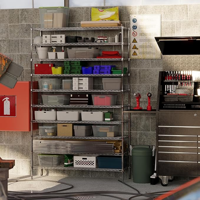 18" Deep x 60" Wide x 96" Height Wire Shelving Kit | 10-Tier | NSF Commercial Storage Rack Unit