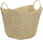 Household Essentials Cream Paper Rope Basket with Handles, Natural Woven Storage Basket