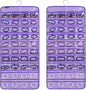 80 Pockets Hanging Jewelry Organizer for Holding Jewelries Dual-Sided Accessory Display Holder for Earrings Bracelets Rings (80 Pockets-Purple)