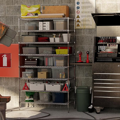 24" Deep x 48" Wide x 86" Height Wire Shelving Kit | 8-Tier | NSF Commercial Storage Rack Unit