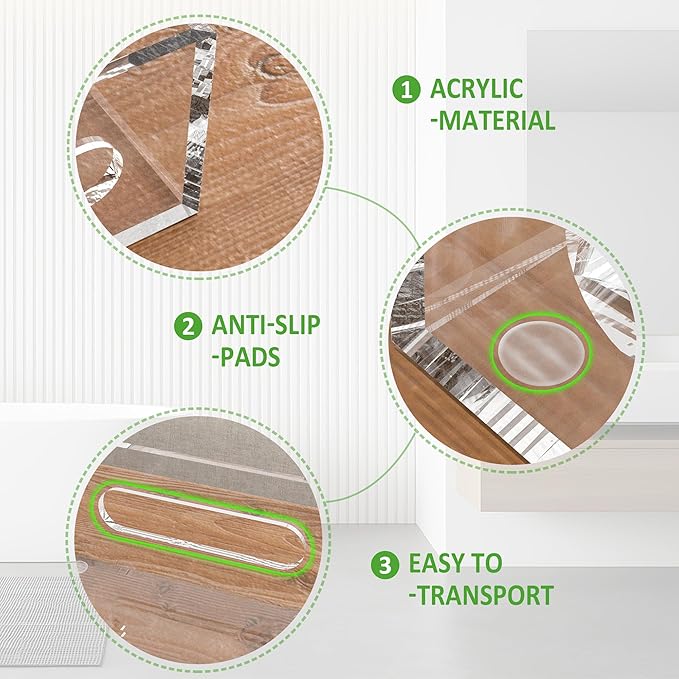 Clear Toilet Basket Tank Tray, Acrylic Bathroom Basket, Back of Toilet Organizer for Paper Storage, Anti-slip and Moisture-proof