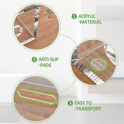 Clear Toilet Basket Tank Tray, Acrylic Bathroom Basket, Back of Toilet Organizer for Paper Storage, Anti-slip and Moisture-proof