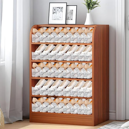Shoe Slots Organizer,36 Pack Transparent Shoe Stacker Adjustable Shoe Slot Organizer Space Saver Shoe Rack Holder Shoe Storage Organizers for Closet,Transparent