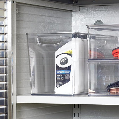 iDesign Plastic Storage Bin with Handles for Household Storage - Set of 2 - Clear - Made in USA