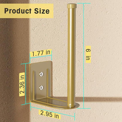 Durmmur 2 Pack Hat Racks for Baseball Caps, Stainless Steel Hat Organizer for Baseball Cap, Hat Holder Storage Organizer, Hat Hanger Strong Adhesive/Wall Drilled for Door, Bedroom, Closet(Gold 6 in)
