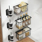 Kitchen Cabinet Door Storage Box,Self Adhesive Wall Mounted,Wardrobe/Bathroom/Refrigerator Small Items Organizer,Oil bottle/Seasoning storage (6 Piece)