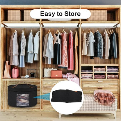 Color You Hat Box, Hat Storage Box 17" Diameter Hat Boxes for Women Men Storage Large Round Hat Travel Case with Dustproof Lid Travel Hat Box Stuffed Animal Toy Clothes Sheet Hat Organizer