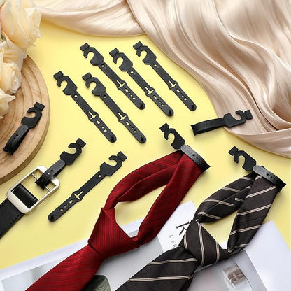 Geelin 250 Pack Belt Hanger Black Plastic Belt Hangers, Tie Hangers Bulk for Men, Closet Organizers, Storage, Retail