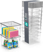 Sorbus Medium Clear Plastic Storage Bins with Lids, Clear Stackable Storage Bins, Laundry Room Organizer Bins, Office, Classroom, Playroom, Bathroom, Laundry Room Organization and Storage (8 Pack)
