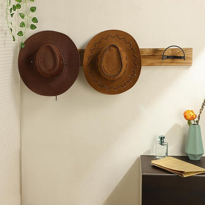Taozun 4 Pack of Wall-mounted Cowboy Hat Rack, Powder-coated and Curved Hat Holders, Hat-shaped Protective Hat Hanger for Storage and Display, Easy Drilling Installation